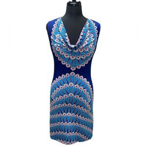 🐘INC International Concepts Blue Printed Dress